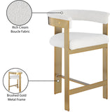 Romeo Cream Boucle Fabric Counter Stool 876Cream-C Meridian Furniture