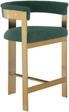 Romeo Green Boucle Fabric Counter Stool 876Green-C Meridian Furniture