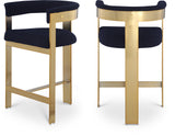 Romeo Navy Boucle Fabric Counter Stool 876Navy-C Meridian Furniture