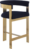 Romeo Navy Boucle Fabric Counter Stool 876Navy-C Meridian Furniture