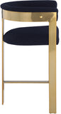 Romeo Navy Boucle Fabric Counter Stool 876Navy-C Meridian Furniture