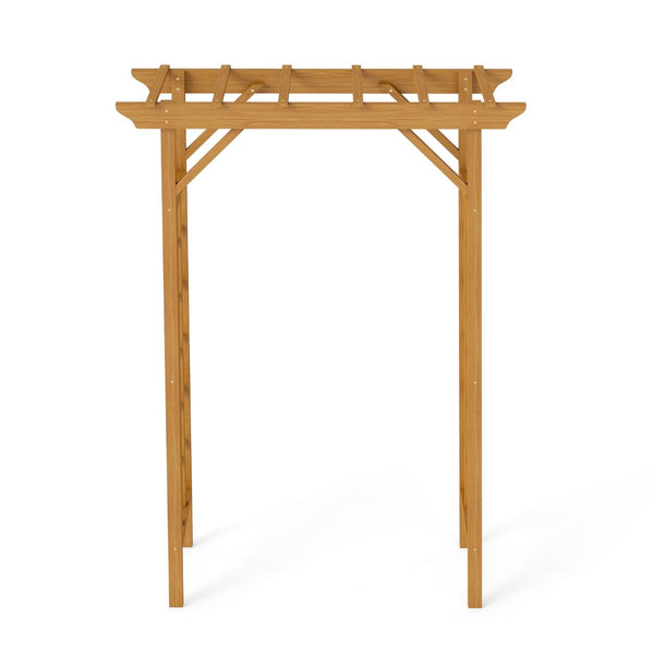 English Elm Wooden Garden Arch Solid Freestanding Trellis for Climbing Plants and Ceremonies W2640P356954