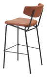 Charon Barstool - Set of 2 Vintage Brown 110260 Zuo Modern