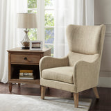 Madison Park Arianna Transitional Swoop Wing Chair MP100-0982 Taupe Multi