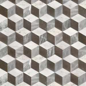 English Elm Hexagon Carrara Gray Polished Marble Floor Wall Tile Spa Inspired Natural Stone W1696P262340