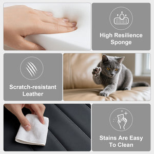 English Elm Black Pu Leather Dining Chair Set Of 4 - Stylish Wave Pattern, Compact Design For Kitchen & Meeting Rooms T3967P383848