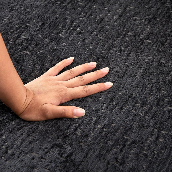 English Elm 55''L Chenille sponge single sofa sleeper chair — no assembly, ultra-soft chenille, plush backrest pillow comfort for living room relaxation Black W834P221028