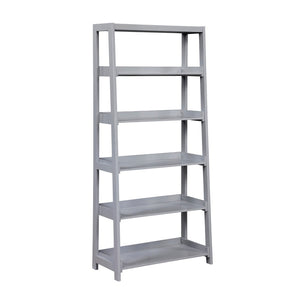English Elm Modern Four Shelf Wooden Bookcase Vertical Storage Unit for Bedroom or Office Gray B011P460079
