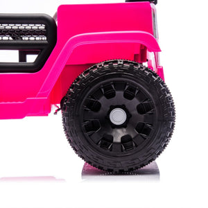 English Elm 24v Kids Ride on Car with Parental Remote Four Wheel Suspension Led Lights Bluetooth Pink W1578P235081