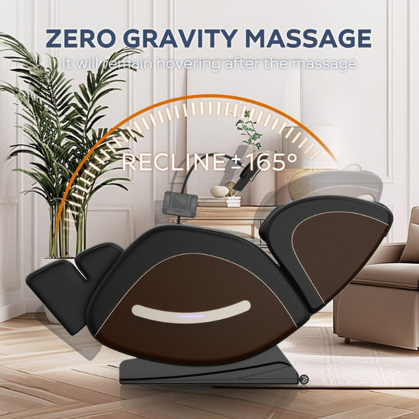 English Elm Zero Gravity Massage Recliner with 8 Rollers Airbags Heat and Bluetooth Audio W3457P484051