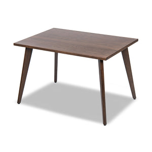 English Elm Jennifer Taylor Home - Capri Solid Red Oak Extendable Dining Table 47–78.5" Seating 4–6, Mid-Century Tapered Legs, Grain Finish Dark Brown B2719P395574