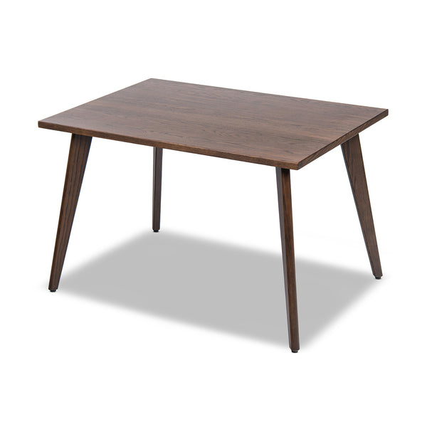 English Elm Jennifer Taylor Home - Capri Solid Red Oak Extendable Dining Table 47–78.5" Seating 4–6, Mid-Century Tapered Legs, Grain Finish Dark Brown B2719P395574