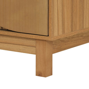 English Elm Modern Fluted 6 Drawer Dresser with Solid Wood Legs Japandi Chest for Bedroom Brown N739S0000015N