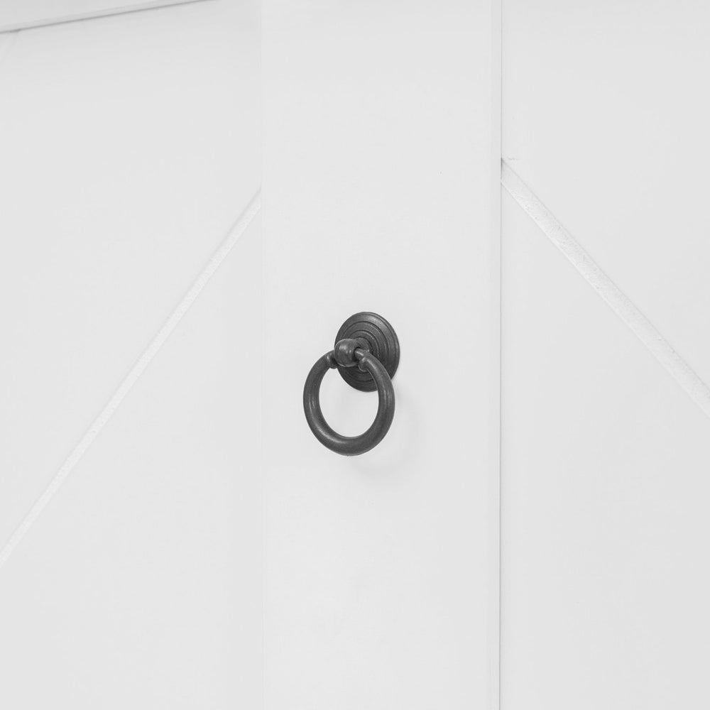 English Elm Queen Size Murphy Bed With Stylish Chevron Stripes, Ample Storage, And Space-Saving Design N820S00061K-GIGA