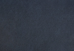 English Elm Ottoman, 14" Round Blue Plush Pouf with Gold Hairpin Legs — Versatile Footrest, Seat & Accent Piece B2710P220008