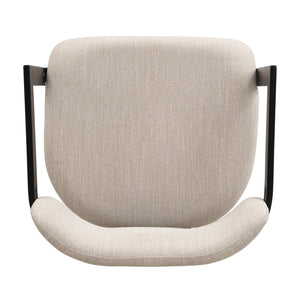 English Elm Christopher Knight Home® - Upholstered Dining Chairs Set of 2 with Iron Frame, Fabric Seat Cushions, Modern Compact Design Beige+Black N779P281141G