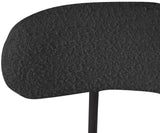 Beacon Black Boucle Fabric Stool 877Black-C Meridian Furniture