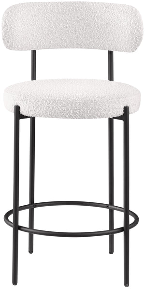 Beacon Cream Boucle Fabric Stool 877Cream-C Meridian Furniture