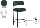 Beacon Green Boucle Fabric Stool 877Green-C Meridian Furniture