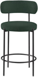 Beacon Green Boucle Fabric Stool 877Green-C Meridian Furniture