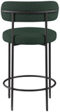 Beacon Green Boucle Fabric Stool 877Green-C Meridian Furniture