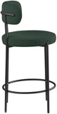 Beacon Green Boucle Fabric Stool 877Green-C Meridian Furniture