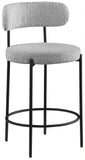 Beacon Grey Boucle Fabric Stool 877Grey-C Meridian Furniture