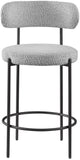 Beacon Grey Boucle Fabric Stool 877Grey-C Meridian Furniture