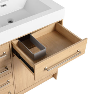 English Elm 60" Freestanding Bathroom Vanity With Double Sink, Soft-Close Doors & Drawers In Original Oak Finish P1 W1972P315232-GIGA