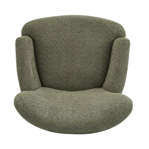 English Elm Christopher Knight Home® - Gerald Boucle Upholstered Club Chair with Tapered Birch Legs, Tonal Piping and Cozy Texture Black,Olive Green 32.25 L x 27.75 W x 20.75 H N776P243710S