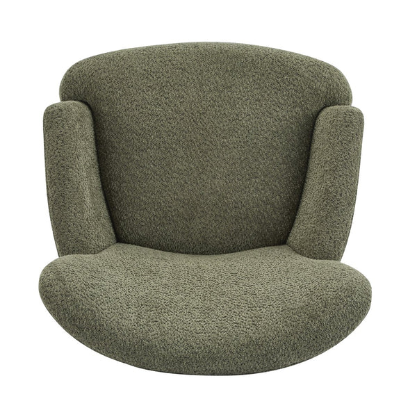 English Elm Christopher Knight Home® - Gerald Boucle Upholstered Club Chair with Tapered Birch Legs, Tonal Piping and Cozy Texture Black,Olive Green 32.25 L x 27.75 W x 20.75 H N776P243710S