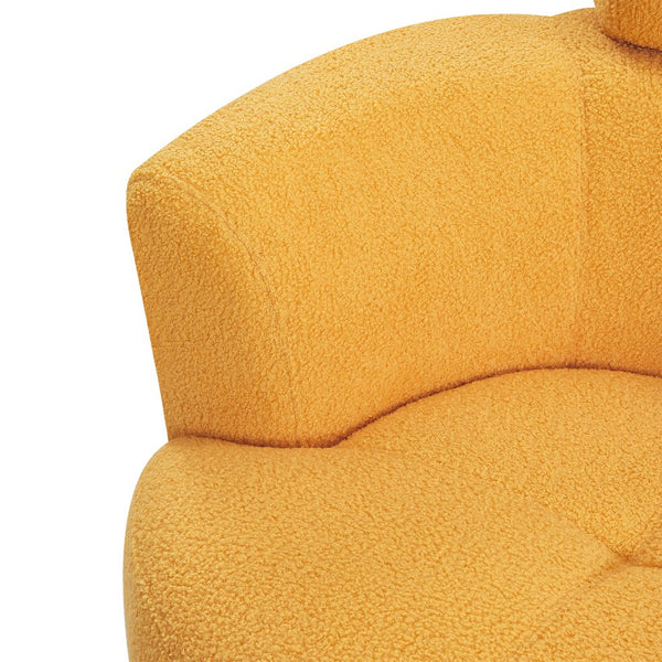 English Elm 360° Swivel Chair - Cozy Upholstered Accent Barrel Chair With Adjustable Headrest For Home & Office N719P272676L