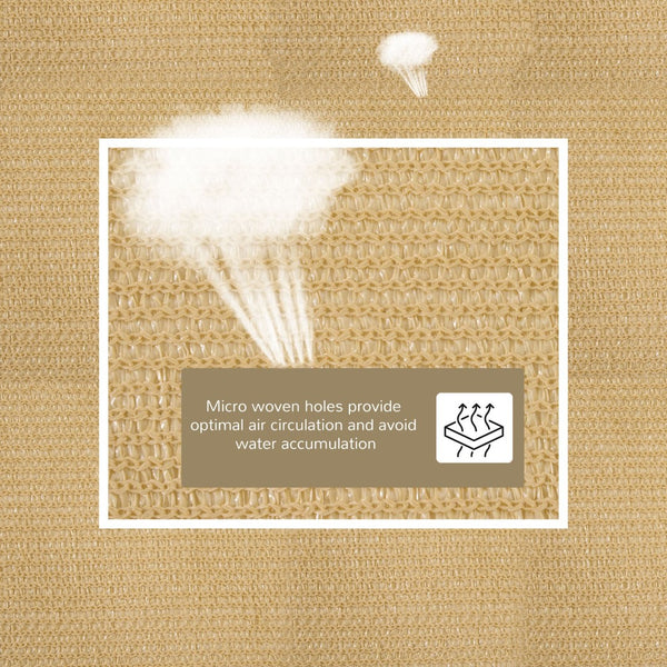 English Elm Outsunny 13' X 20' Rectangle Sun Shade Sail Canopy For Patios, Decks & Pools - Uv Protection Included W2225P200912-GIGA