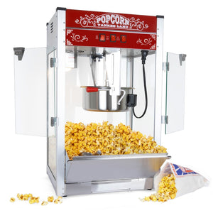 English Elm Commercial Popcorn Machine 16 Oz Steel Kettle Theater Style Countertop Popper 80 Cup Red W2841P218153