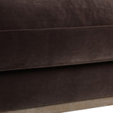 English Elm Knox 84" Modern Farmhouse Sofa, Deep Brown Performance Velvet