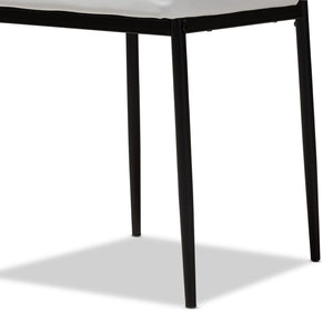 Baxton Studio Baxton Studio Modern Faux Leather Dining Chair Set of 4 - Stylish, Comfortable, and Durable Design Armand White 112157-1-White
