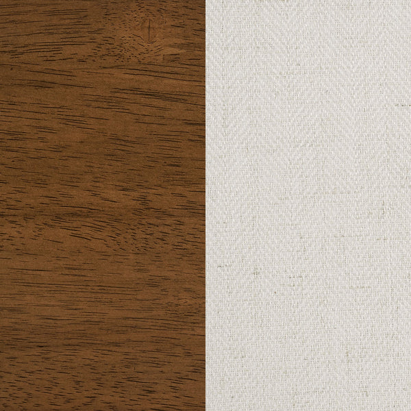 English Elm Conifer Beige Upholstered Side Chairs Set of 2 — Modern Armless Curved-Back Dining Seats, Sturdy Legs B062P375409