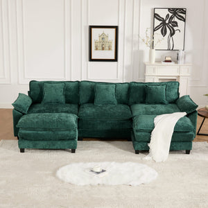 English Elm Wider Ergonomic Loveseat with Breathable Chenille Upholstery, Modular Design, Plush Double-Layer Cushioning W1143S00042 W1143S00042