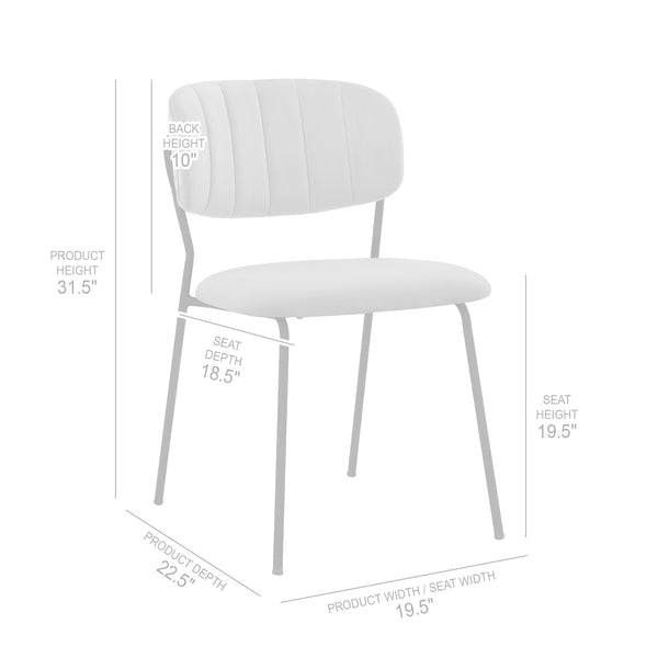 English Elm Lurelle Gray Velvet Dining Chairs Set of 2 — Luxurious Spill‑Resistant Upholstery, Metal Legs, 250 lb Capacity B2736P354332