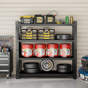 English Elm 5000lbs Industrial Cold-rolled Steel Shelving Unit for Garage Warehouse Storage W2735P457280