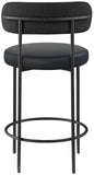 Beacon Black Vegan Leather Seat Stool 878Black-C Meridian Furniture