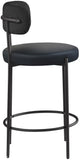 Beacon Black Vegan Leather Seat Stool 878Black-C Meridian Furniture