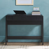 Holmes Modern Lift Top Standing Desk with Reeded Drawer Black WEHOL42OS2BL0 Walker Edison