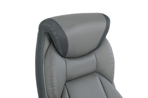 OSP Home Furnishings Exec Bonded Leather Office Chair with Lumbar Support Padded Arms and Ergonomic Tilt ECH17057-EC42