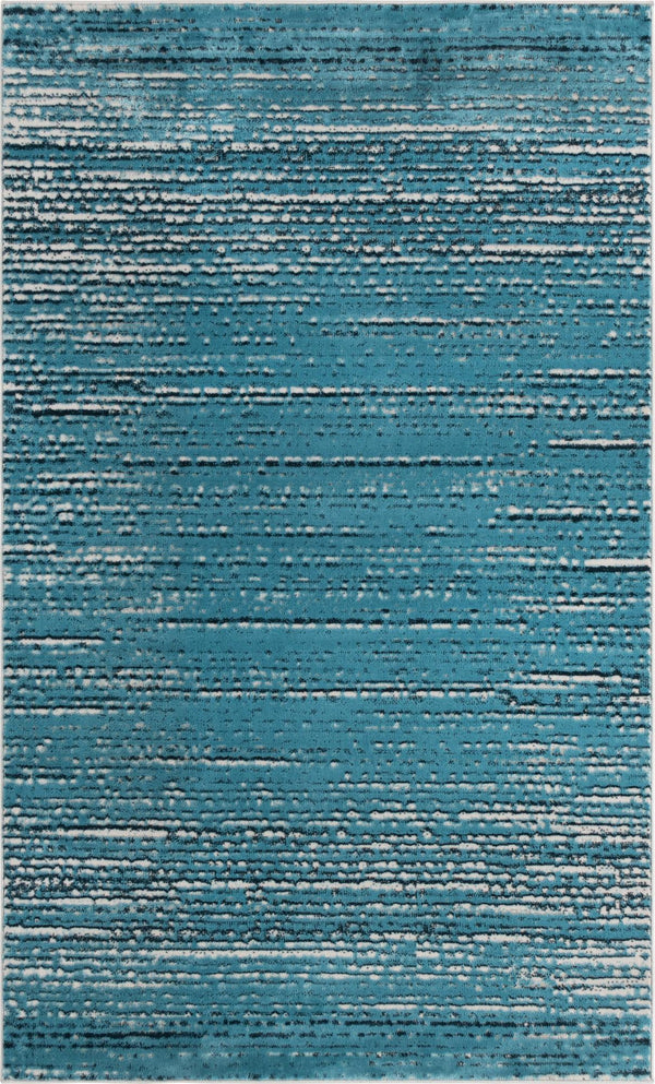 Unique Loom Oasis Calm Machine Made Abstract Rug Blue, Navy Blue/Ivory 5' 0" x 8' 0"