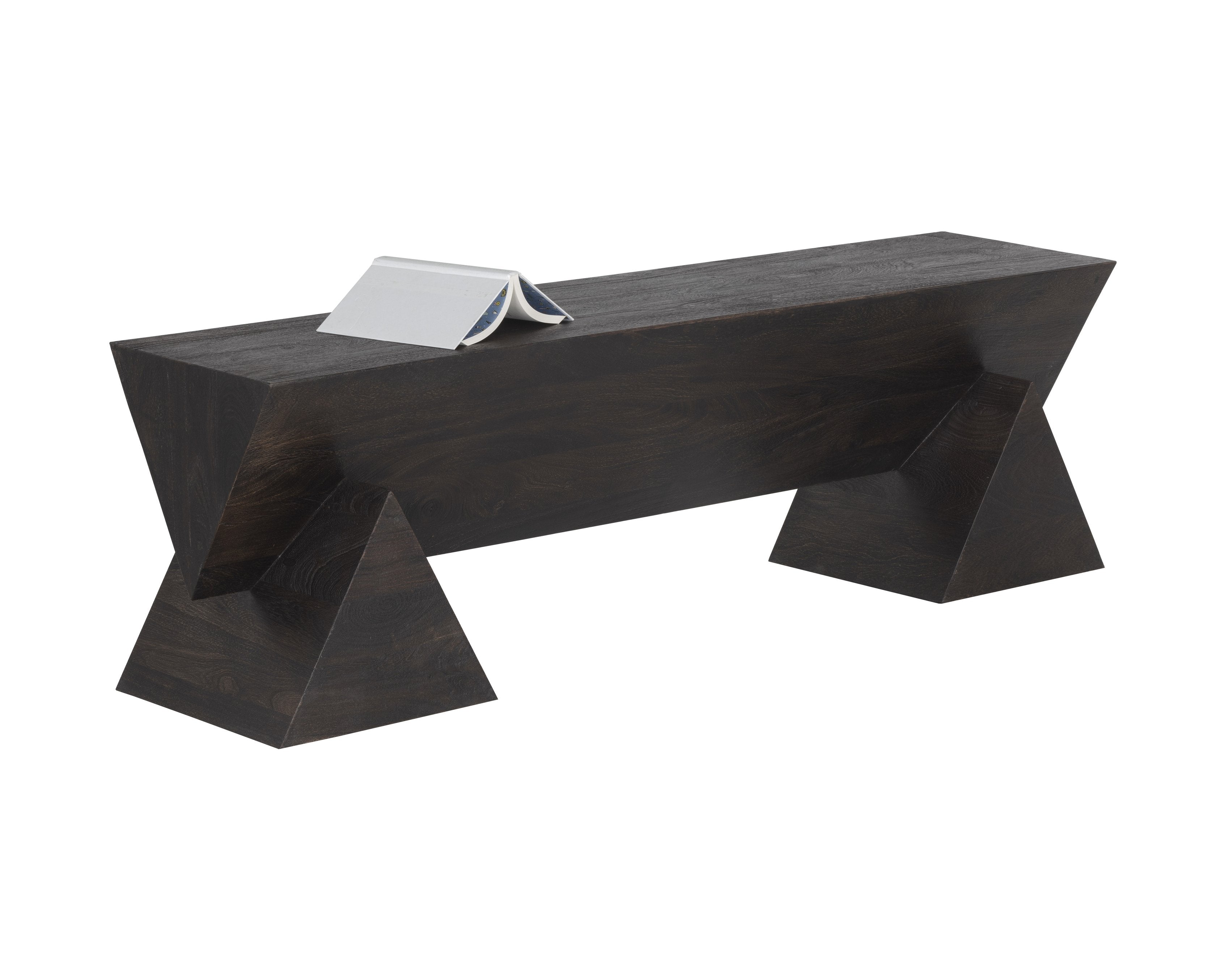 Gregor Bench - Stylish Angular Seating in Solid Acacia Wood, Perfect f