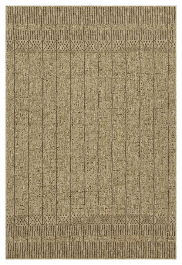 English Elm Earth Jute/Mocha Indoor/Outdoor Area Rug 5'3" X 7'3" - Durable, Stylish, Kid & Pet-Friendly Design B186P198836