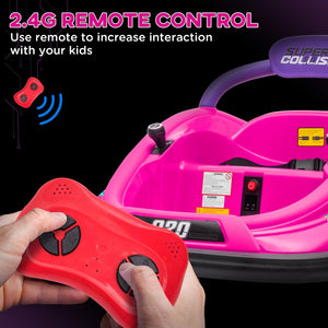 English Elm Aosom 12v Kids Bumper Car Ride on Toy with Dual Joysticks and Parental Remote W2225P249894