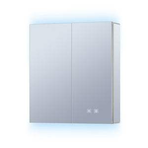 English Elm Corsica Double Door Led Medicine Cabinet with Defogger and Soft Close Aluminum Frame B2731P477798