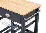 OSP Home Furnishings Hampton Kitchen Cart Blue Blue